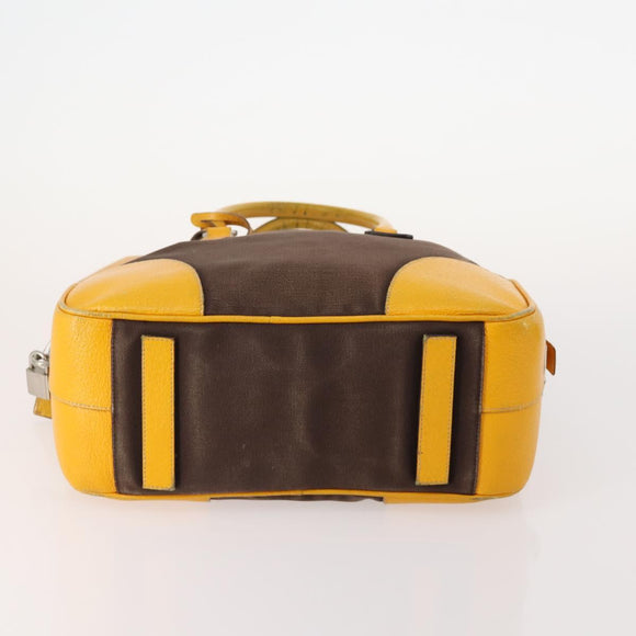 PRADA Shoulder Bag Canvas Leather 5 Set Black White Brown Auth 174978