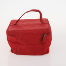 PRADA Vanity Hand Bag Nylon 4 Set Black Red Auth 174980-15