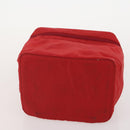 PRADA Vanity Hand Bag Nylon 4 Set Black Red Auth 174980-18