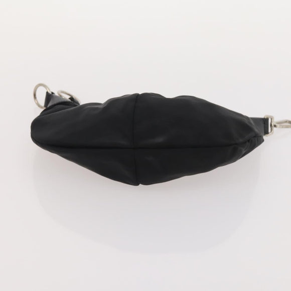 PRADA Vanity Hand Bag Nylon 4 Set Black Red Auth 174980
