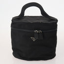 PRADA Vanity Hand Bag Nylon 4 Set Black Red Auth 174980-2