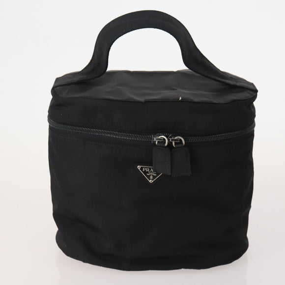 PRADA Vanity Hand Bag Nylon 4 Set Black Red Auth 174980