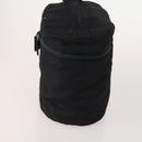 PRADA Vanity Hand Bag Nylon 4 Set Black Red Auth 174980-4