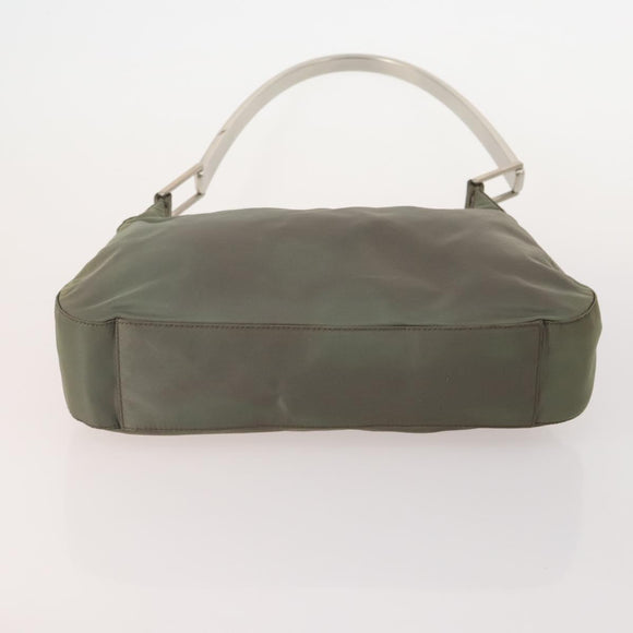 PRADA Hand Bag Nylon 5 Set Beige Green Auth 174981