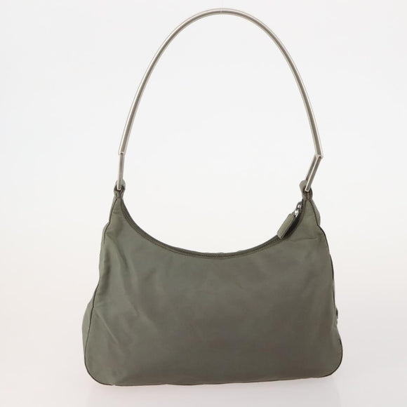 PRADA Hand Bag Nylon 5 Set Beige Green Auth 174981