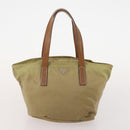 PRADA Hand Bag Nylon 5 Set Beige Green Auth 174981-17