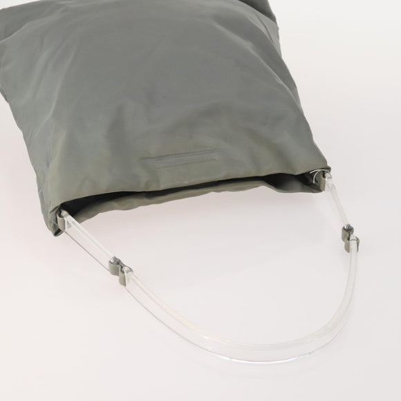 PRADA Hand Bag Nylon 5 Set Beige Green Auth 174981
