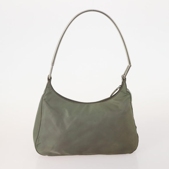PRADA Hand Bag Nylon 5 Set Beige Green Auth 174981