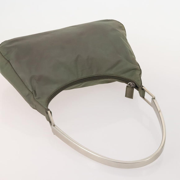 PRADA Hand Bag Nylon 5 Set Beige Green Auth 174981