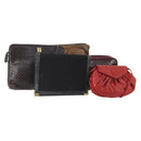 FENDI Dior Zucca Canvas Zucchino Canvas Bag 5 Set Brown Black Red Auth 174983-1