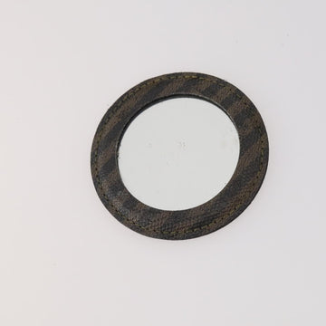 FENDI Pecan Canvas Hand Bag 5 Set Brown Black Auth 174984 - 0