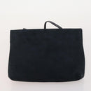Salvatore Ferragamo Hand Bag Suede Leather 5 Set Black Navy Auth 174986-10