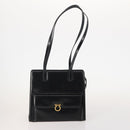 Salvatore Ferragamo Hand Bag Suede Leather 5 Set Black Navy Auth 174986-2