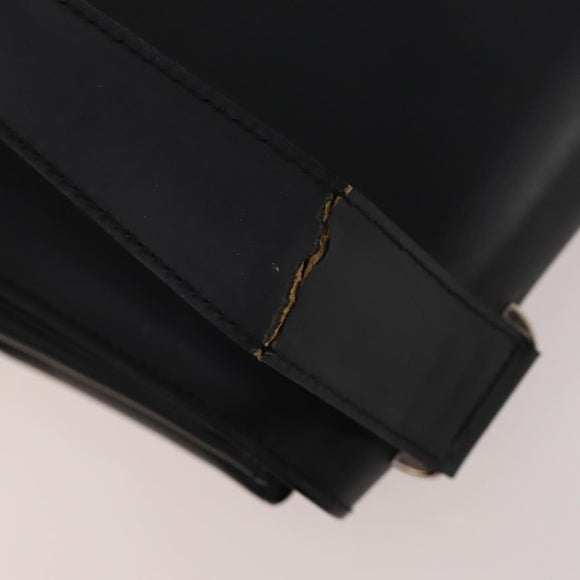 Salvatore Ferragamo Hand Bag Suede Leather 5 Set Black Navy Auth 174986