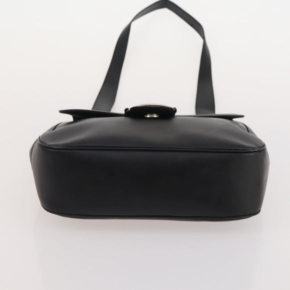 Salvatore Ferragamo Hand Bag Suede Leather 5 Set Black Navy Auth 174986