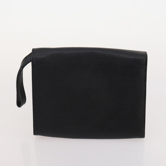 Salvatore Ferragamo Hand Bag Suede Leather 5 Set Black Navy Auth 174986