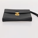Salvatore Ferragamo Hand Bag Suede Leather 5 Set Black Navy Auth 174986-29
