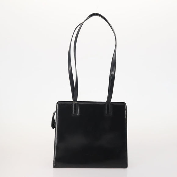 Salvatore Ferragamo Hand Bag Suede Leather 5 Set Black Navy Auth 174986