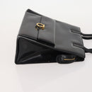 Salvatore Ferragamo Hand Bag Suede Leather 5 Set Black Navy Auth 174986-4