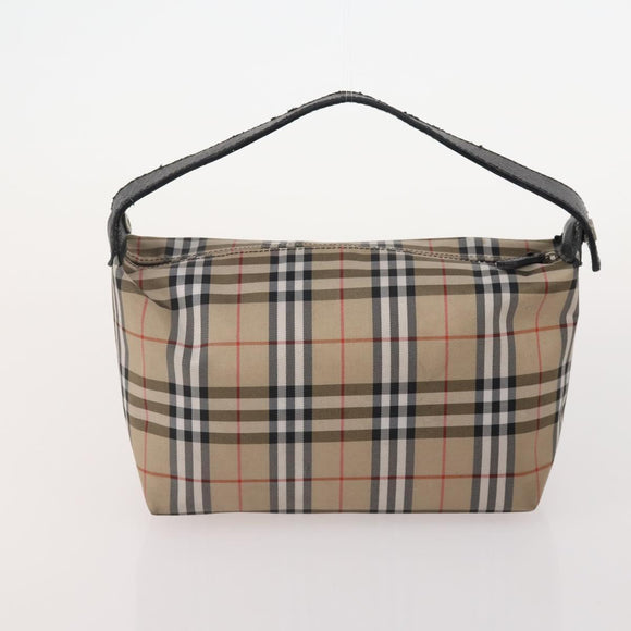 Burberrys Burberry Nova Check Hand Bag Nylon 5 Set Beige Auth 174988