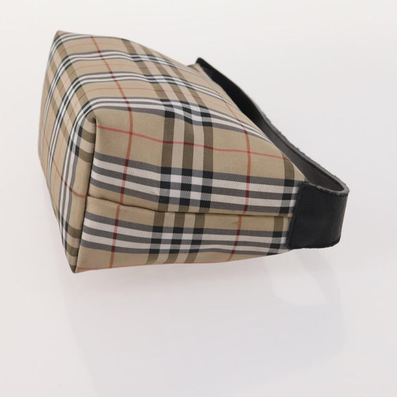 Burberrys Burberry Nova Check Hand Bag Nylon 5 Set Beige Auth 174988