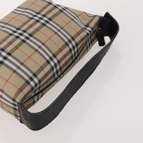Burberrys Burberry Nova Check Hand Bag Nylon 5 Set Beige Auth 174988