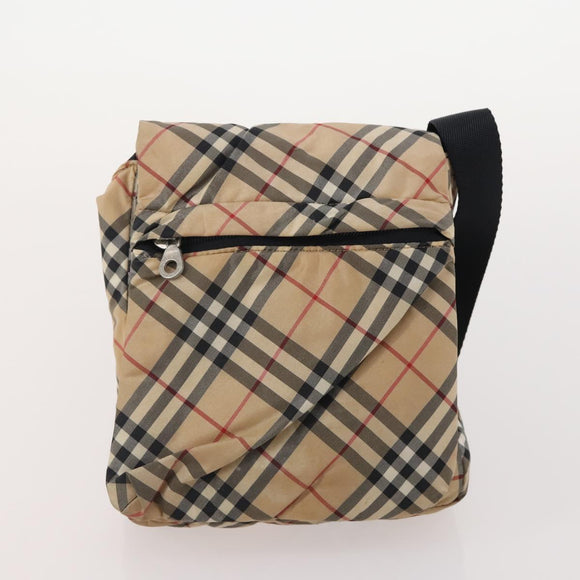 Burberrys Burberry Nova Check Hand Bag Nylon 5 Set Beige Auth 174988