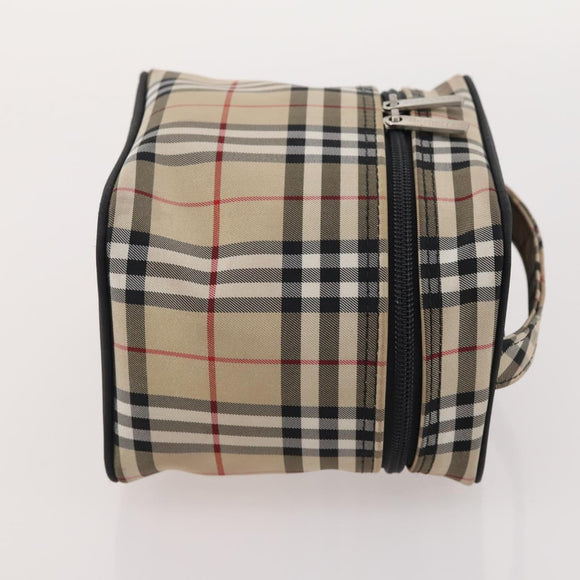 Burberrys Burberry Nova Check Hand Bag Nylon 5 Set Beige Auth 174988