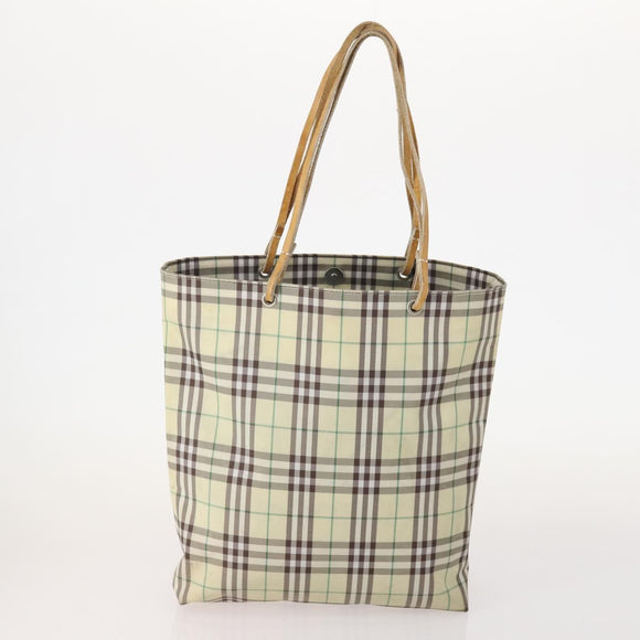 Burberrys Burberry Nova Check Hand Bag Nylon 5 Set Beige Auth 174988