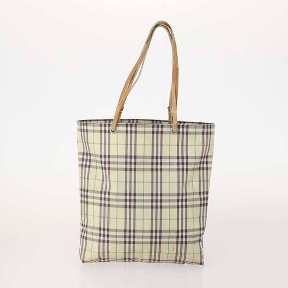 Burberrys Burberry Nova Check Hand Bag Nylon 5 Set Beige Auth 174988