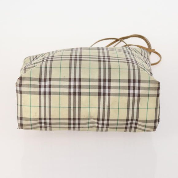 Burberrys Burberry Nova Check Hand Bag Nylon 5 Set Beige Auth 174988