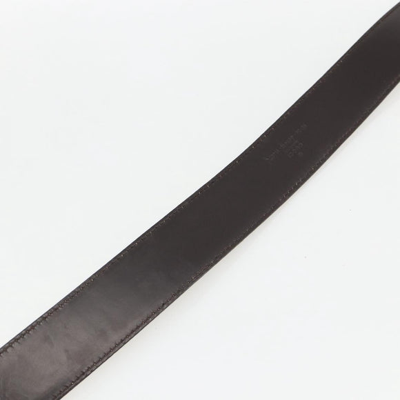 GUCCI Interlocking Guccissima GG Canvas Belt Leather 39"" White Gold Auth 174993