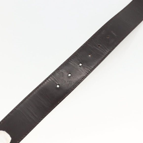 GUCCI Interlocking Guccissima GG Canvas Belt Leather 39"" White Gold Auth 174993