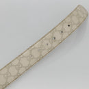 GUCCI Interlocking Guccissima GG Canvas Belt Leather 39"" White Gold Auth 174993-9