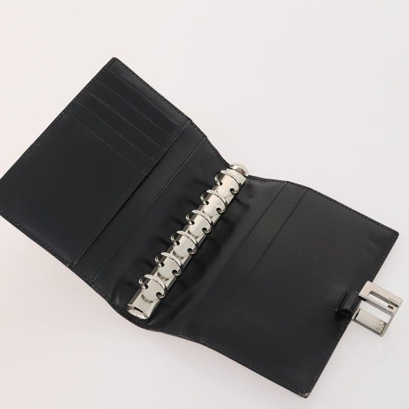 GUCCI GG Canvas Pouch Leather 5 Set Black Beige Auth 174994