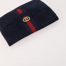 GUCCI GG Canvas Pouch Leather 5 Set Black Beige Auth 174994-19