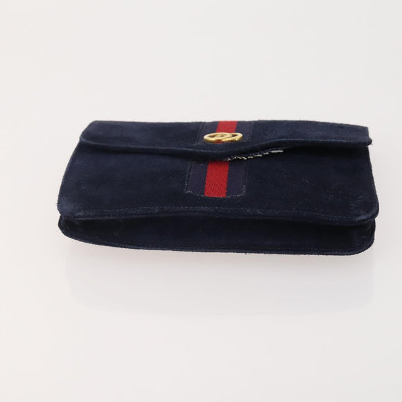 GUCCI GG Canvas Pouch Leather 5 Set Black Beige Auth 174994