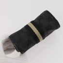 GUCCI GG Canvas Pouch Leather 5 Set Black Beige Auth 174994-5