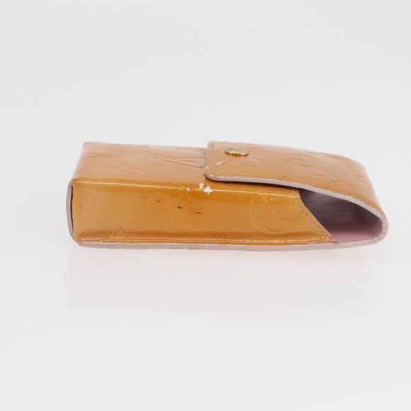 LOUIS VUITTON Vernis Cigarette Case 4 Set Bronze Pink Lavand LV Auth 175001