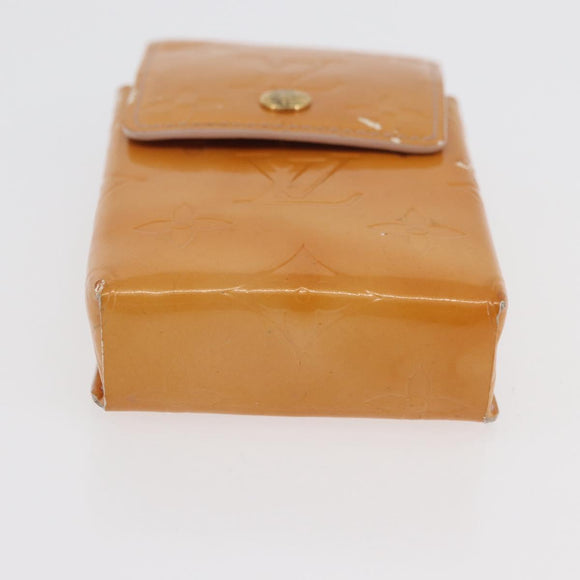 LOUIS VUITTON Vernis Cigarette Case 4 Set Bronze Pink Lavand LV Auth 175001