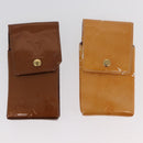 LOUIS VUITTON Vernis Cigarette Case 4 Set Bronze Pink Lavand LV Auth 175001-4