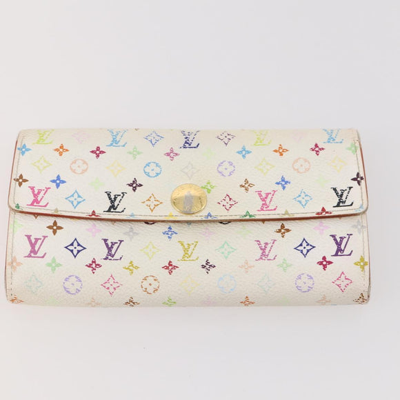 LOUIS VUITTON Monogram Epi Multicolor Wallet 5 Set Black White LV Auth 175002
