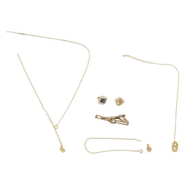 Christian Dior Necklace metal 4 Set Gold Auth 175004