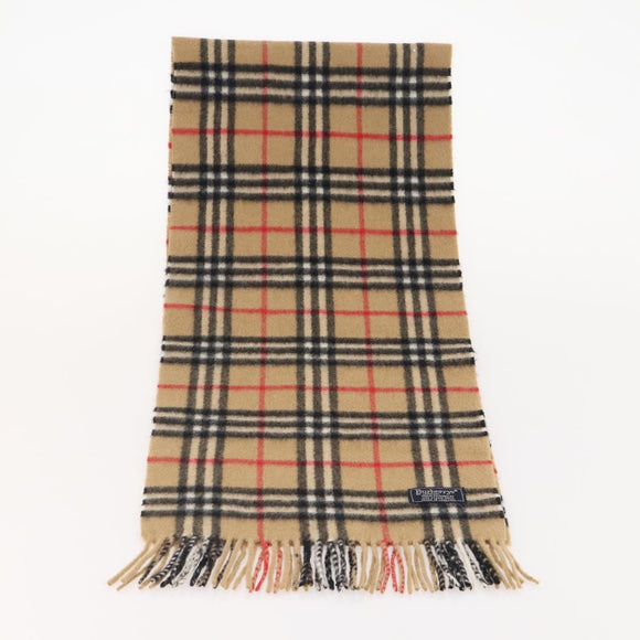 Burberrys Burberry Nova Check Scarf Cashmere 2 Set Black Beige Auth 175006