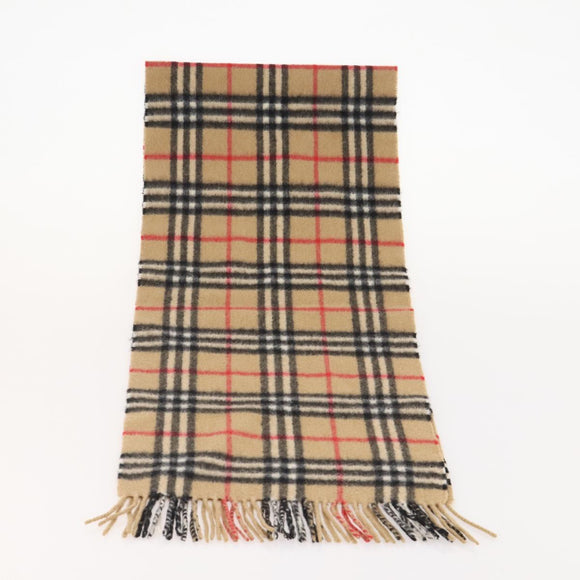 Burberrys Burberry Nova Check Scarf Cashmere 2 Set Black Beige Auth 175006
