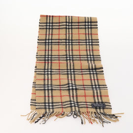 Burberrys Burberry Nova Check Scarf Wool 3 Set Gray Beige Auth 175007 - 0