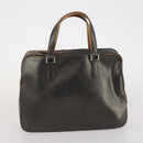 LOUIS VUITTON Monogram Mat Hand Bag 2 Set Black Navy LV Auth 175009-11