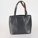 LOUIS VUITTON Monogram Mat Hand Bag 2 Set Black Navy LV Auth 175009-3