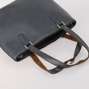 LOUIS VUITTON Monogram Mat Hand Bag 2 Set Black Navy LV Auth 175009-5