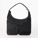 GUCCI Micro GG Canvas GG Canvas Shoulder Bag Suede 5 Set Black beige Auth 175014-2